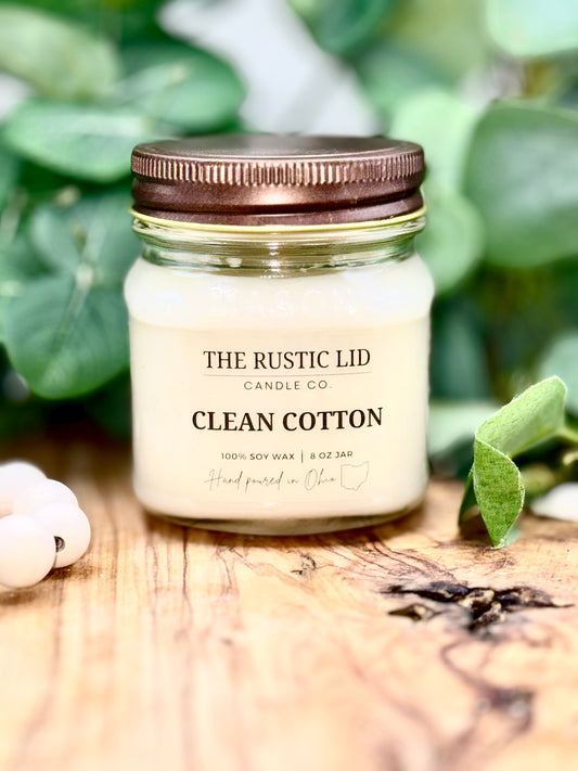 Clean Cotton 8 oz candle