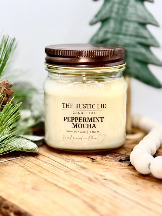 Peppermint Mocha 8 oz candle